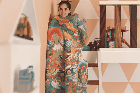 Green Tara Thangka Blanket